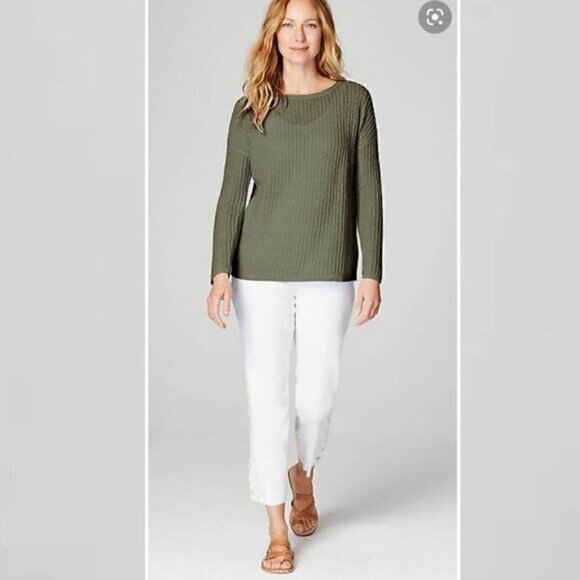 J Jill Texture Easy Boatneck sweater - Picture 4 of 7